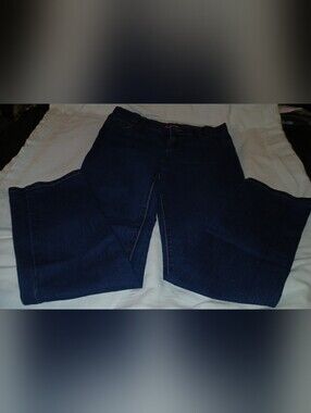 Pre-loved Girls Dark Blue Wide Leg Jeans.